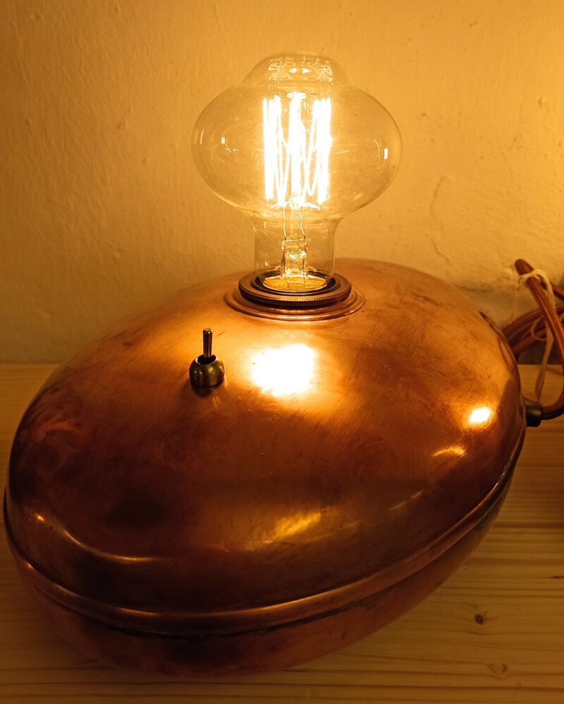 Fllight Design Lampe Vintage Bed Bottle Copper