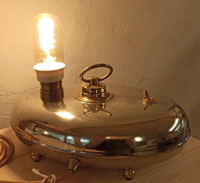 Fllight Design Lampe Vintage Bed Bottle Silver